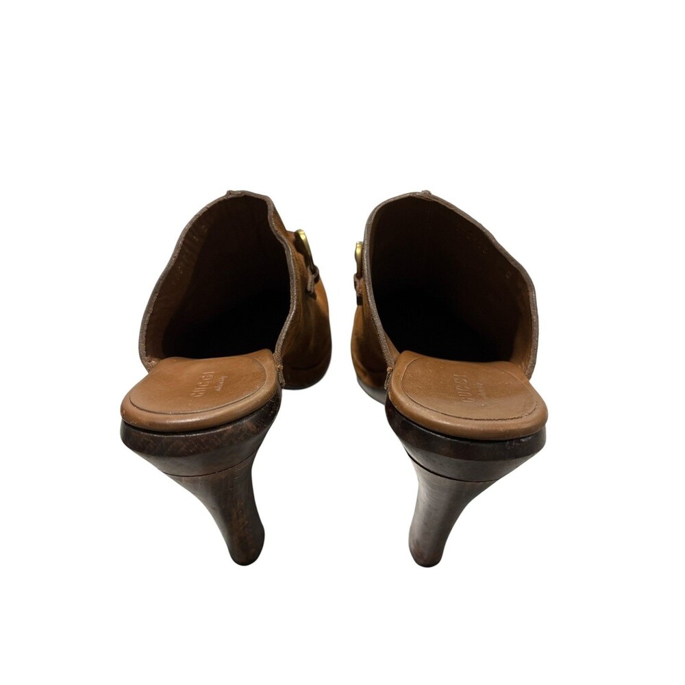 Y2K Gucci Brown Suede Horsebit Platform Mule Clogs Heels Size 7.5 Made in Italy - Picture 8 of 13